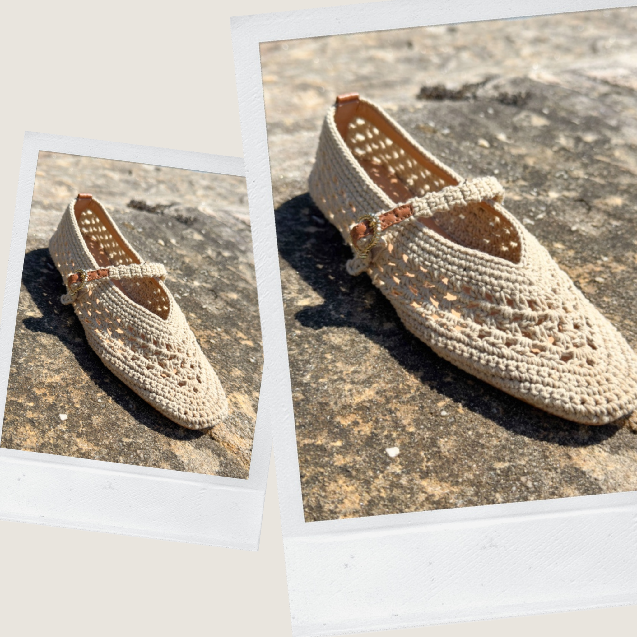 Clove Crochet Flat - Cream