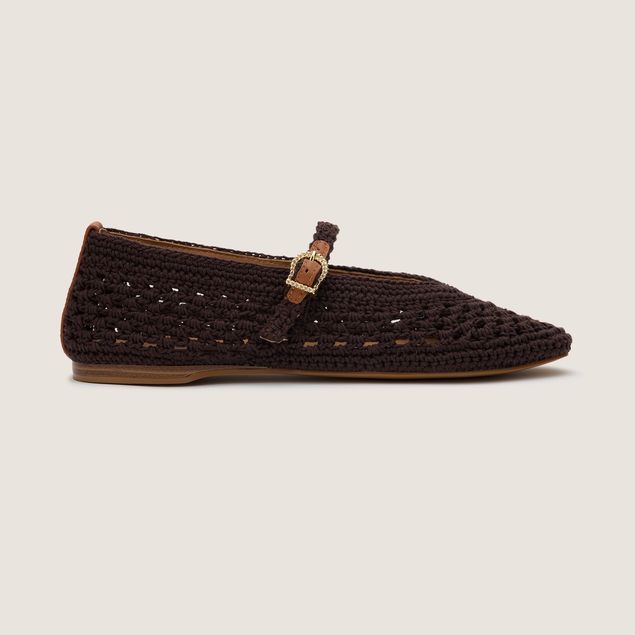 Clove Crochet Flat - Chocolate