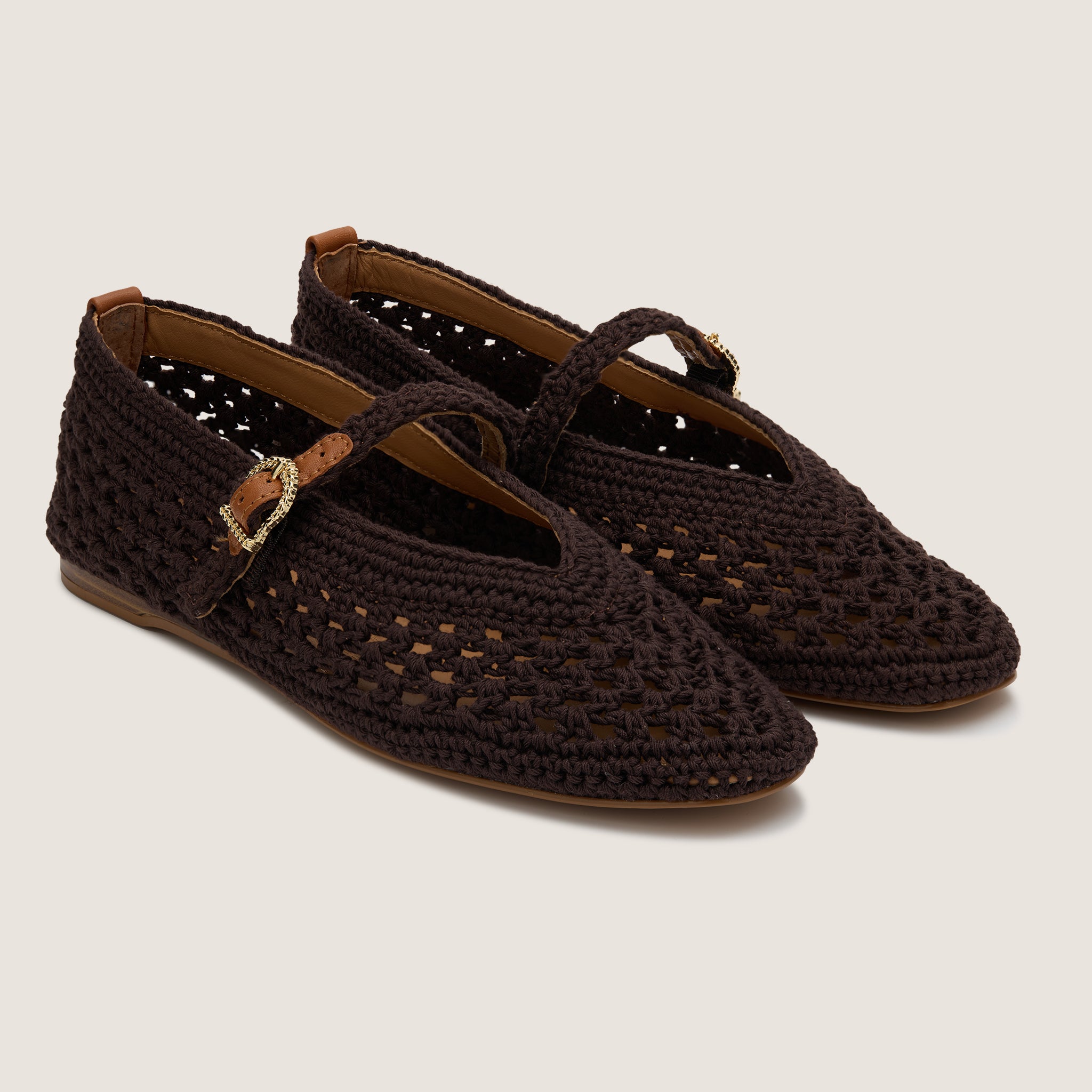 Clove Crochet Flat - Chocolate