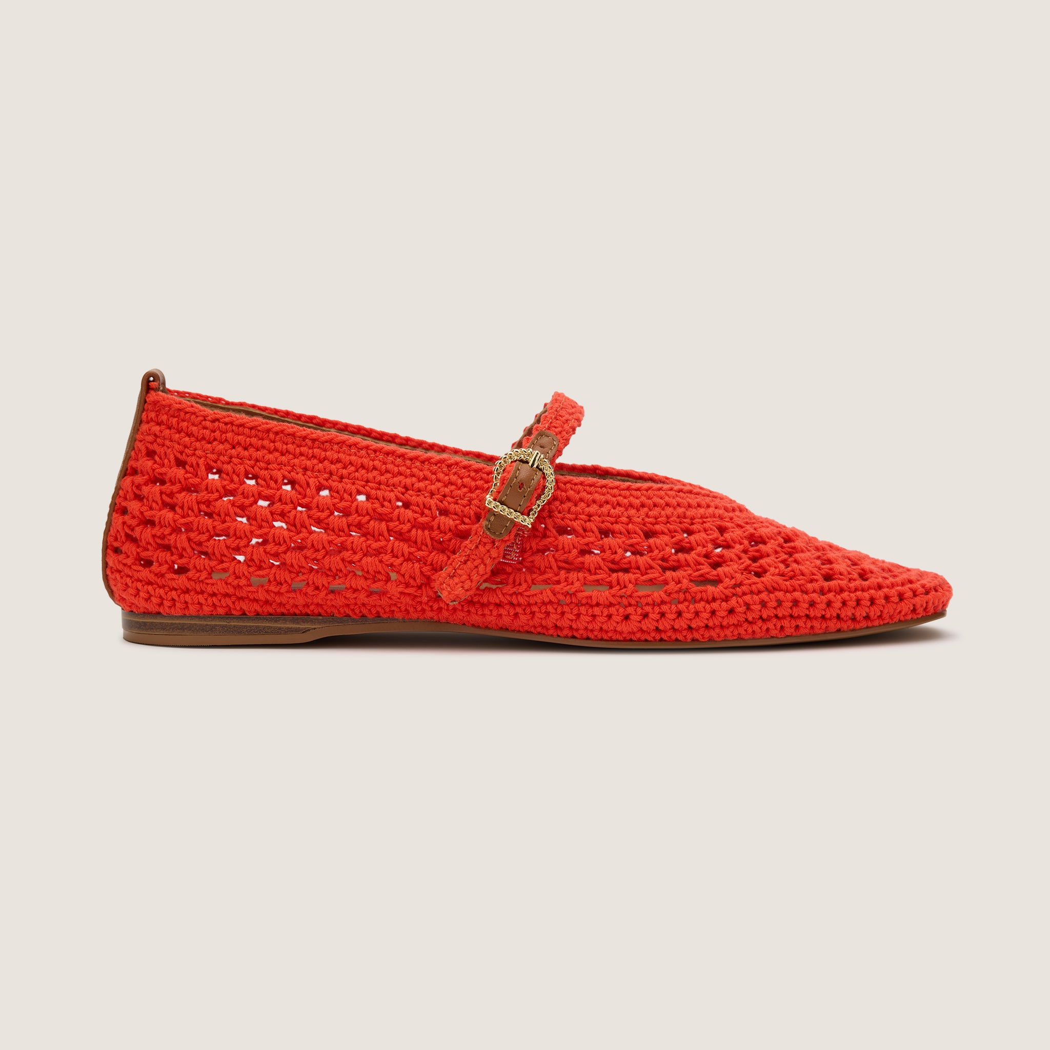Clove Crochet Flat - Coral Red