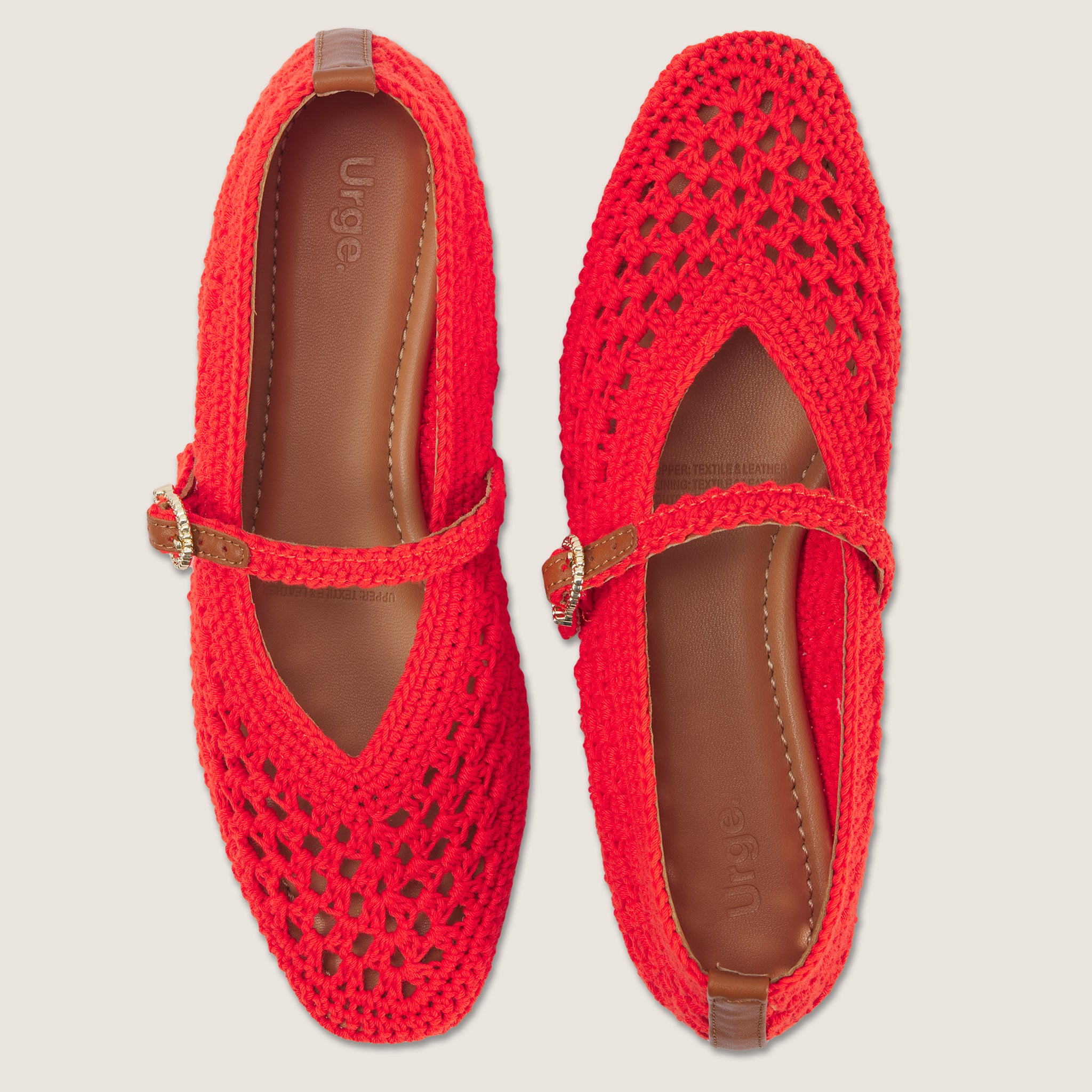 Clove Crochet Flat - Coral Red