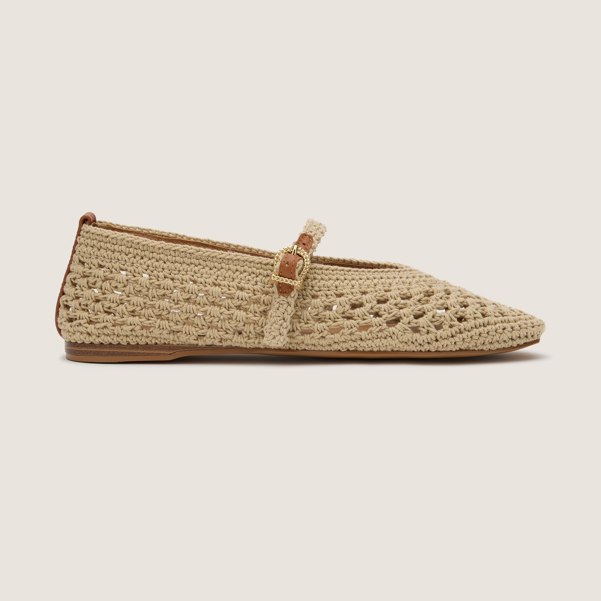 Clove Crochet Flat - Cream