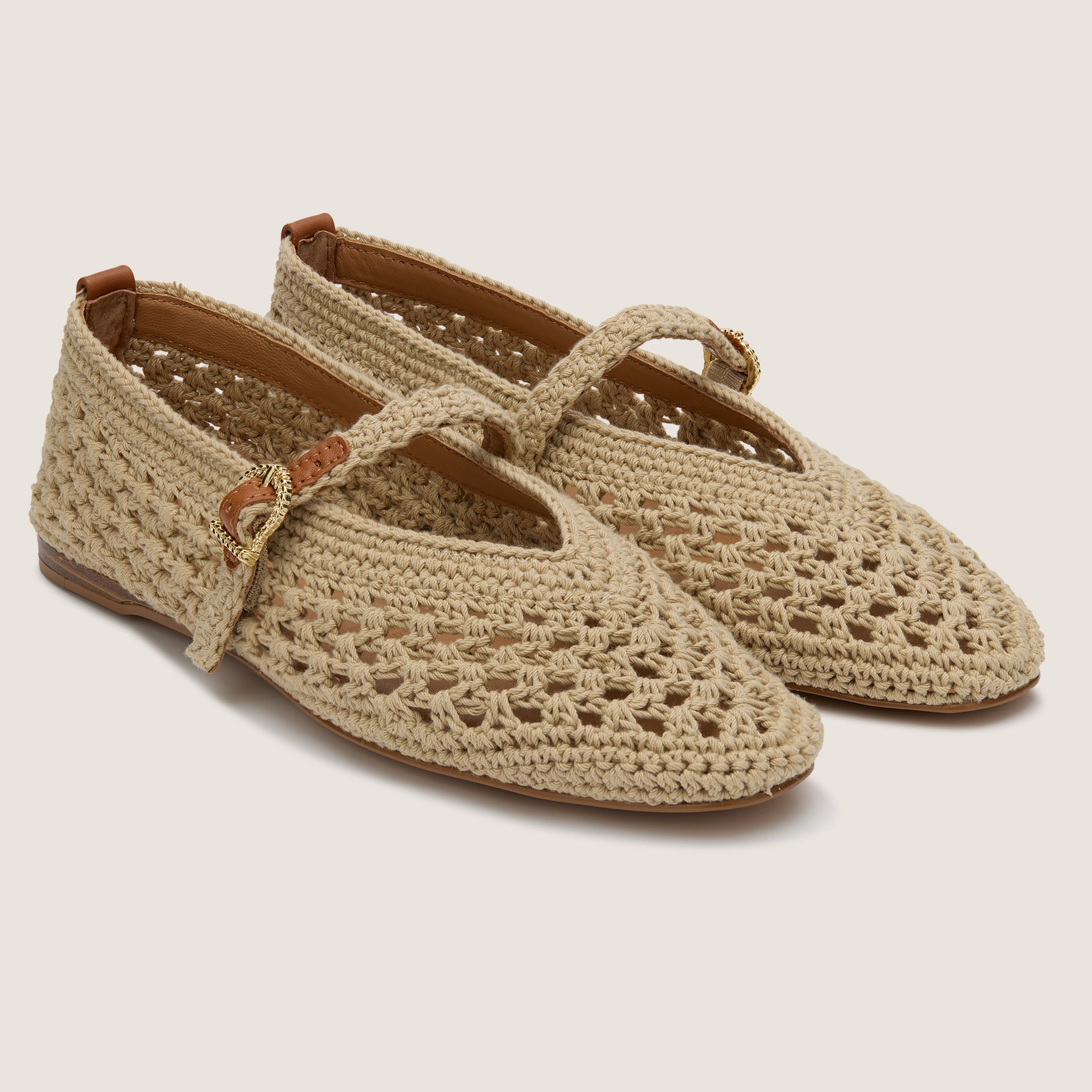 Clove Crochet Flat - Cream