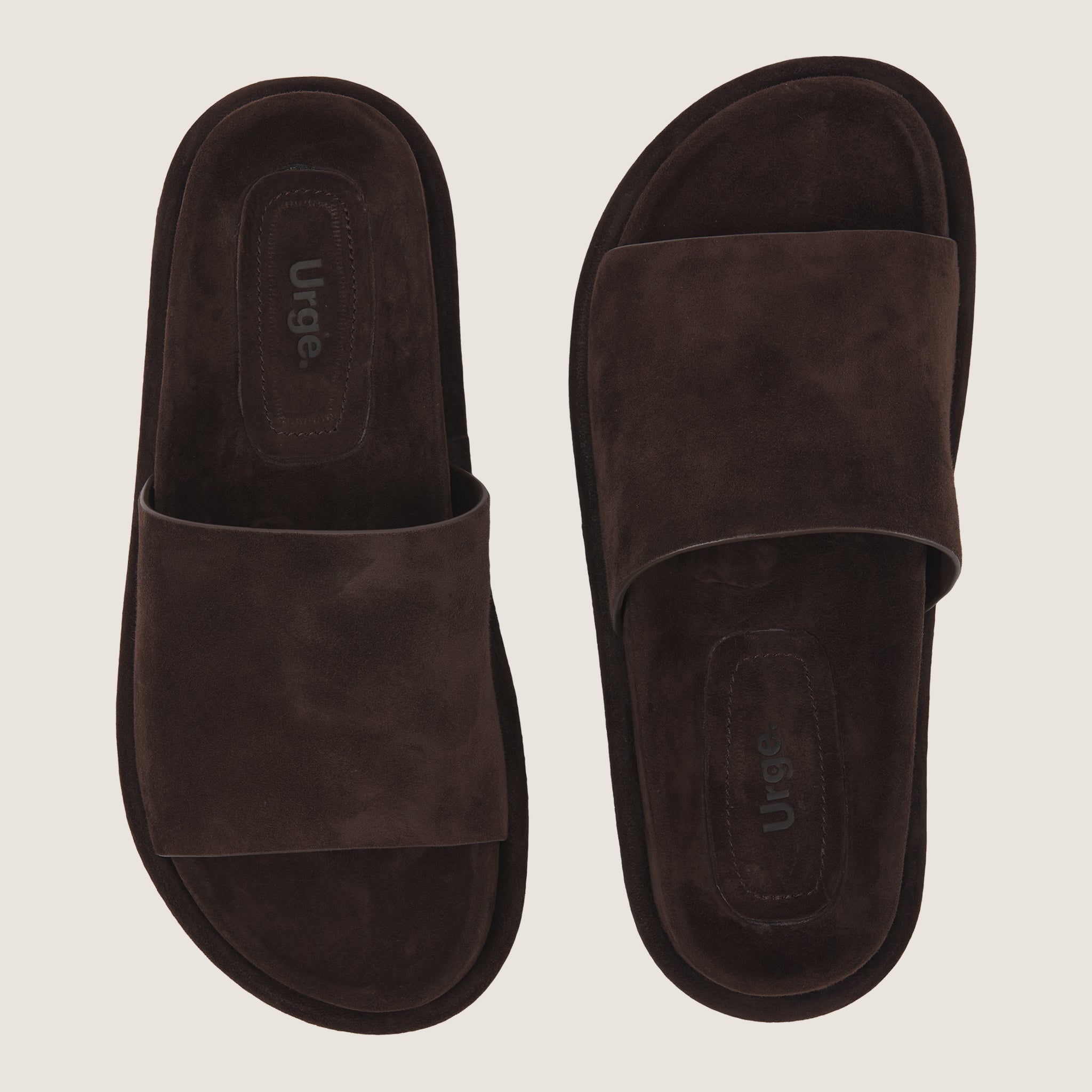 Arcade Footbed Slide - Dark Brown Suede