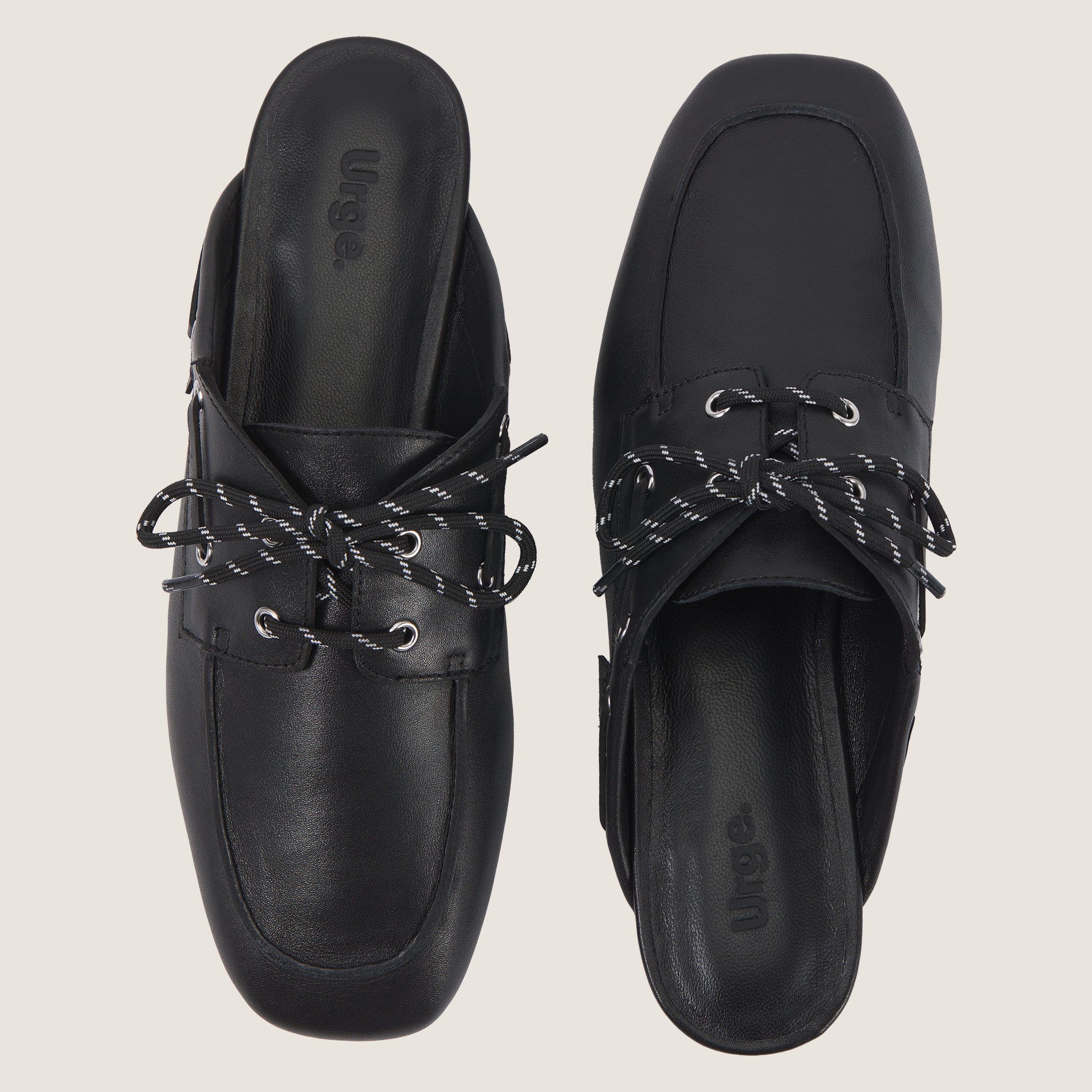 Seaside Mule - Black Leather