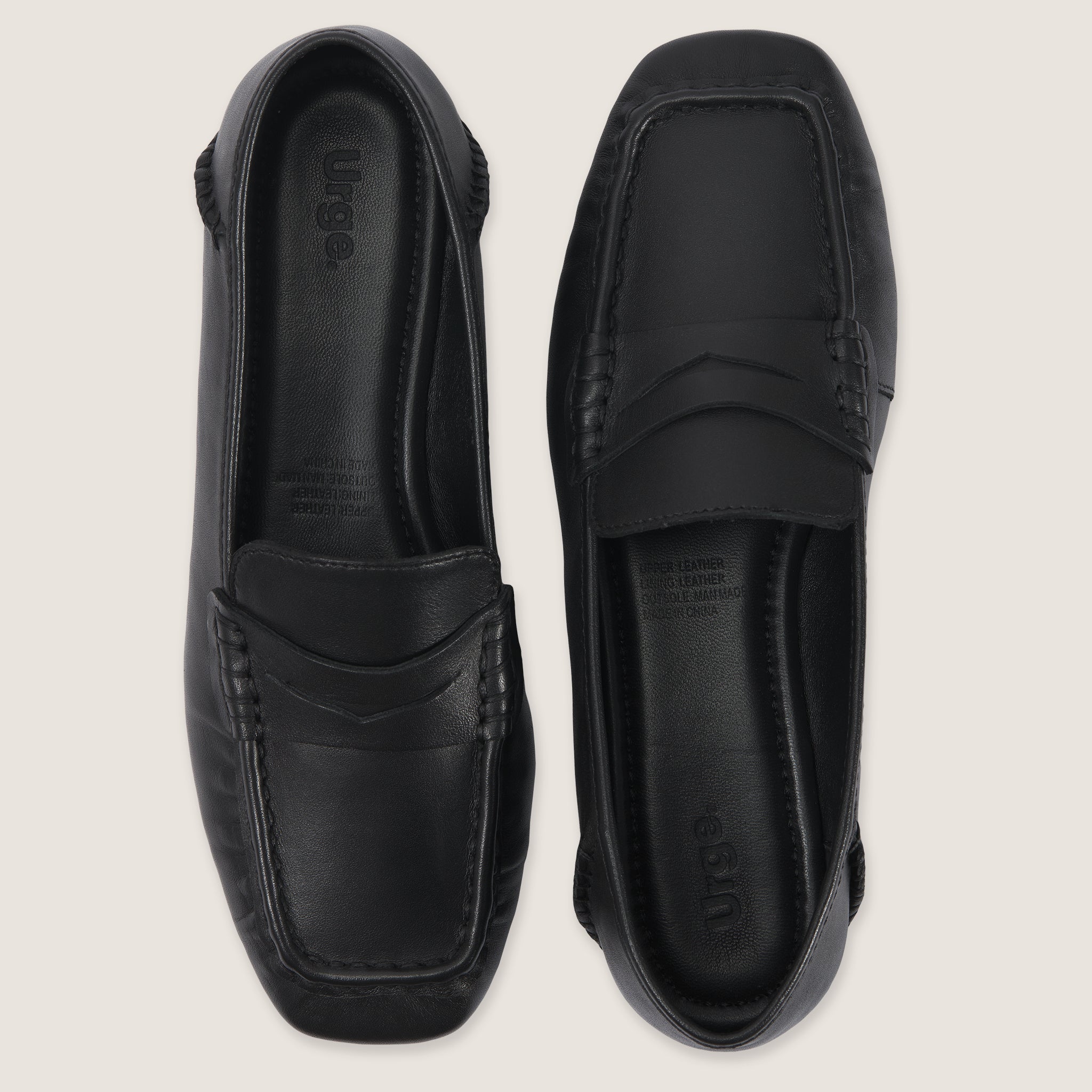 Stereo Moccasin - Black Leather