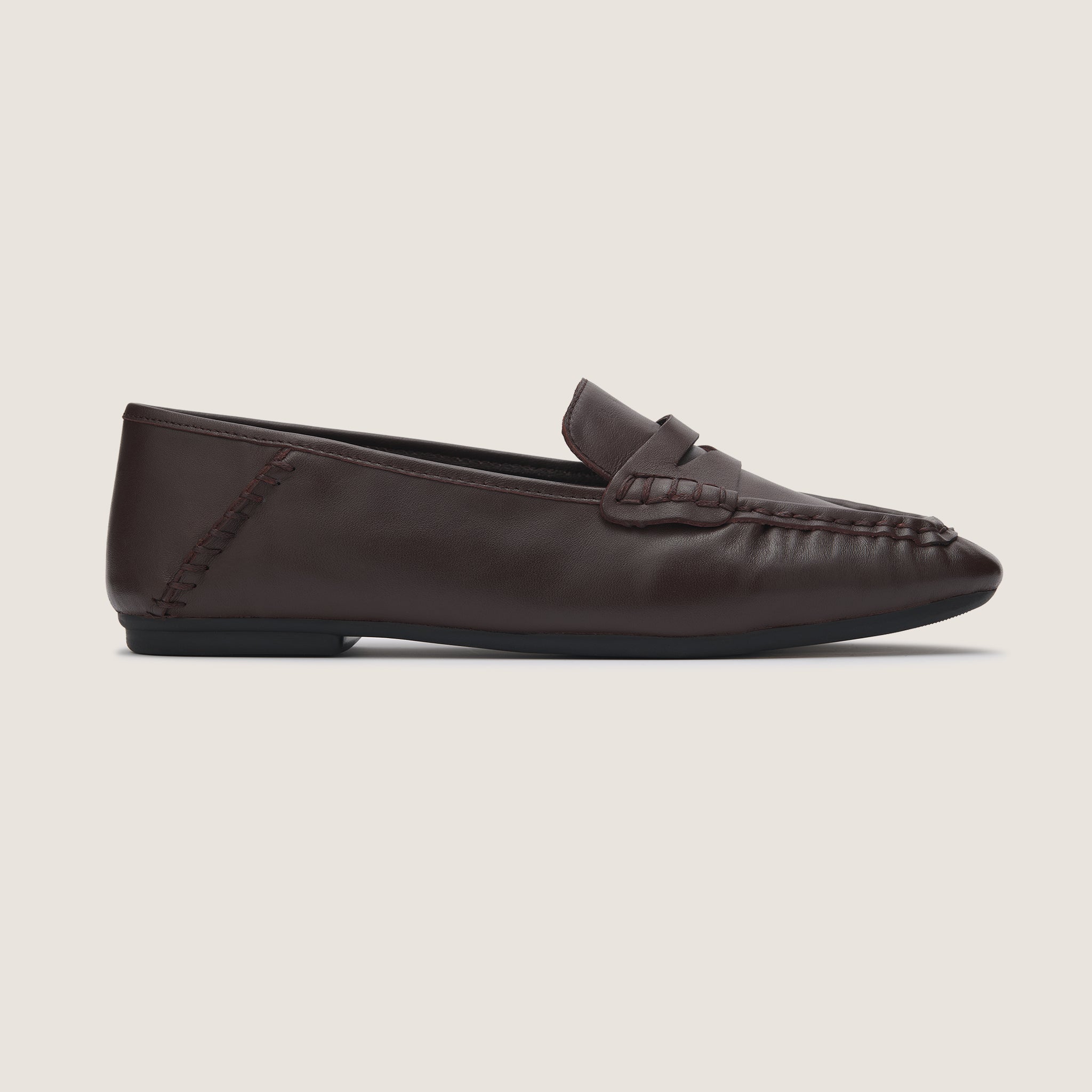 Stereo Moccasin - Dark Brown Leather